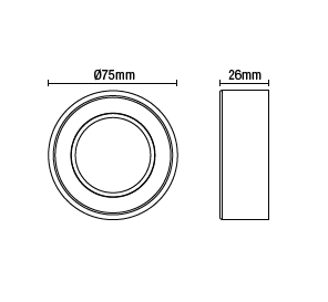Laghetto LED Circular Cabinet Light in Satin Nickel