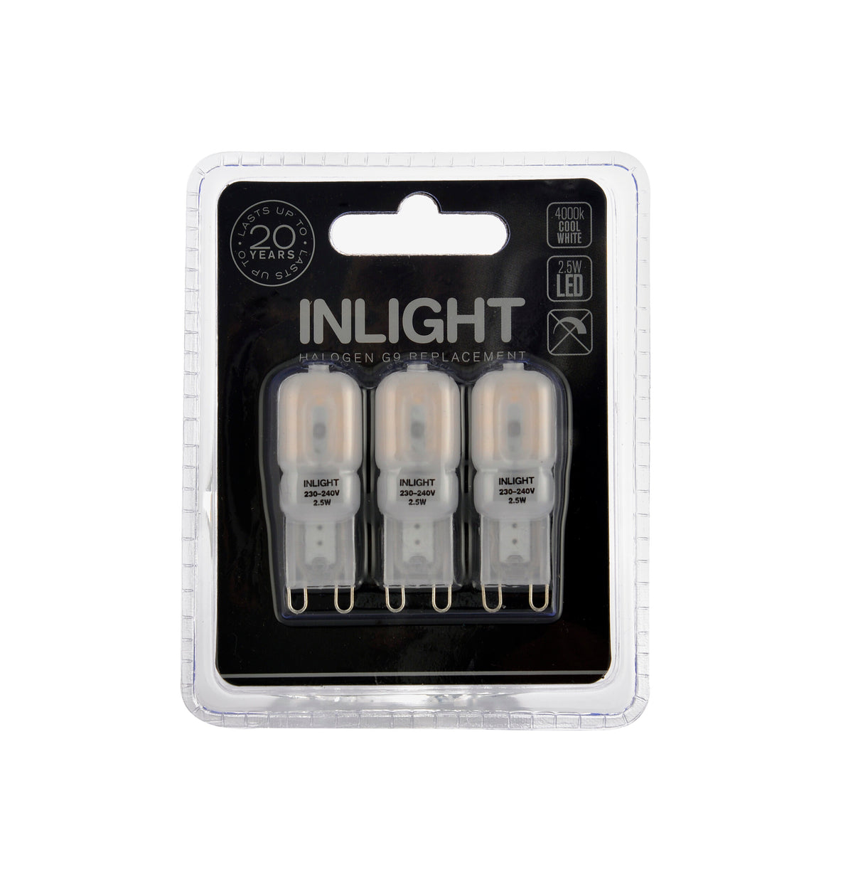 G9 Capsule LED 4000k 3pk Frost
