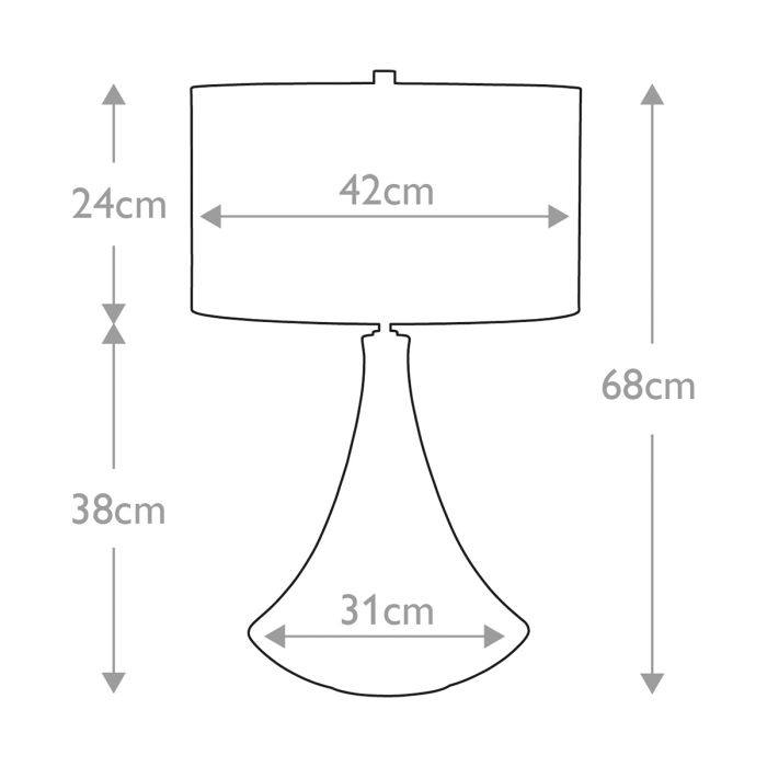 Pinner 1 Light Table Lamp - Subtle Pink & Matt Cream