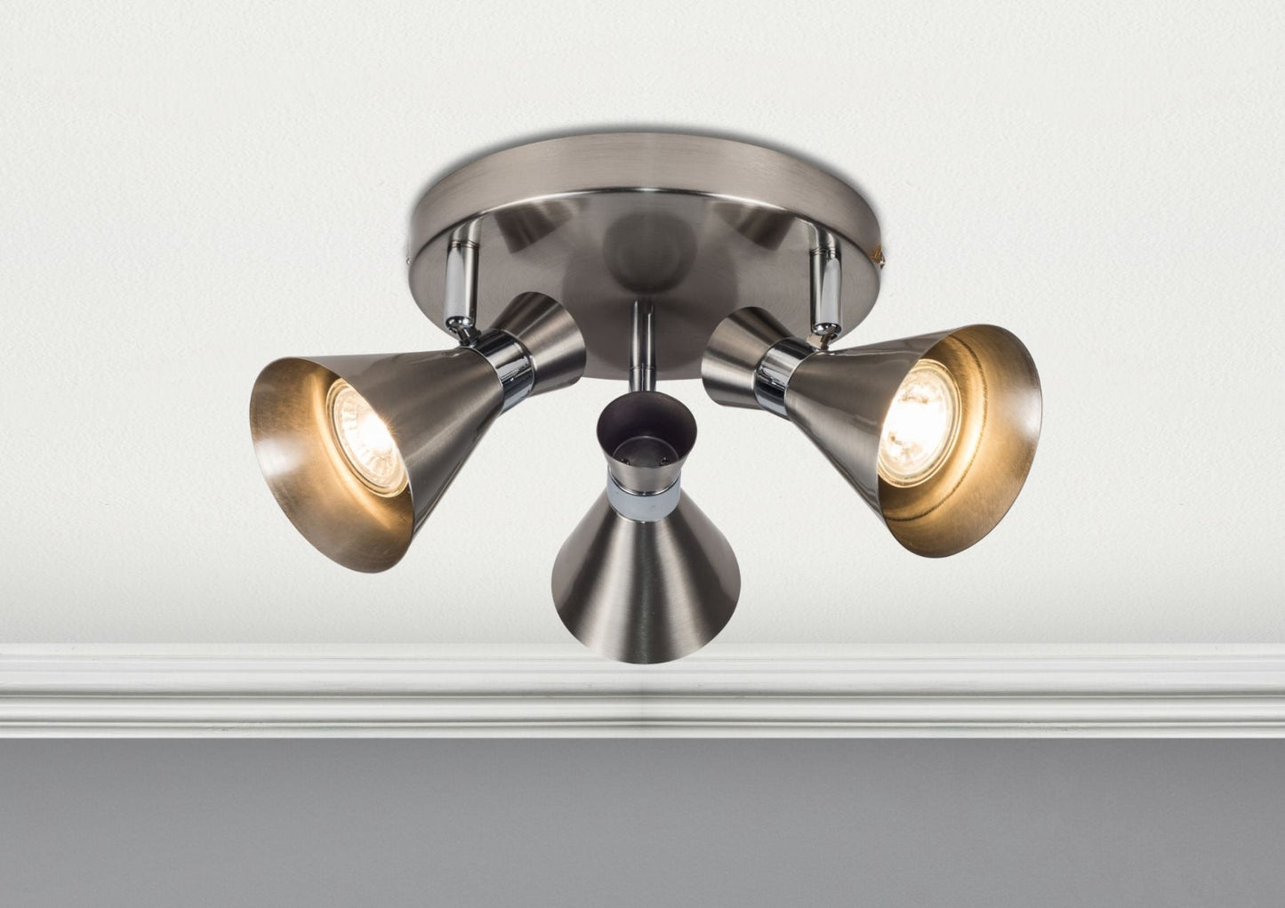 Pixar 3 Light Spotlight Satin Chrome