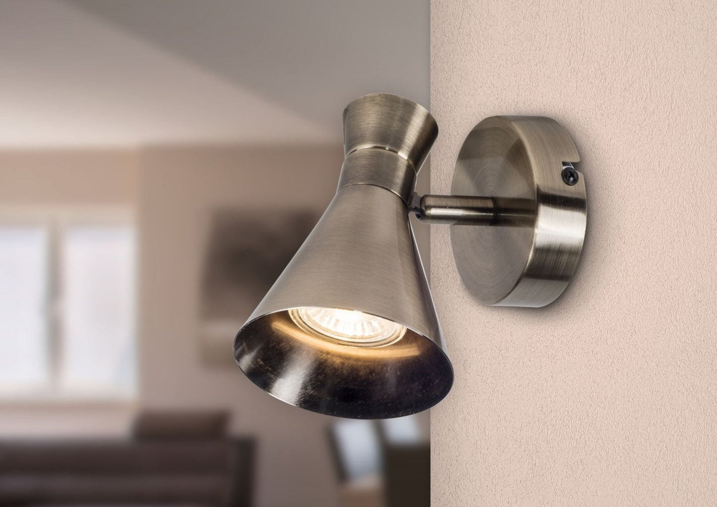 Pixar Single Spotlight Antique Brass
