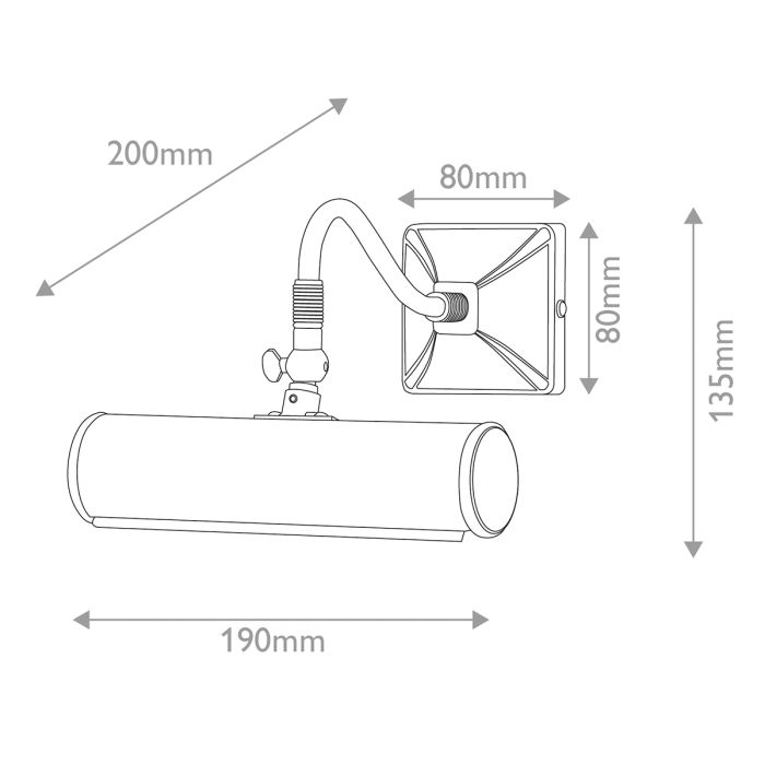 Picture Light 1 Light Small - Polished Brass