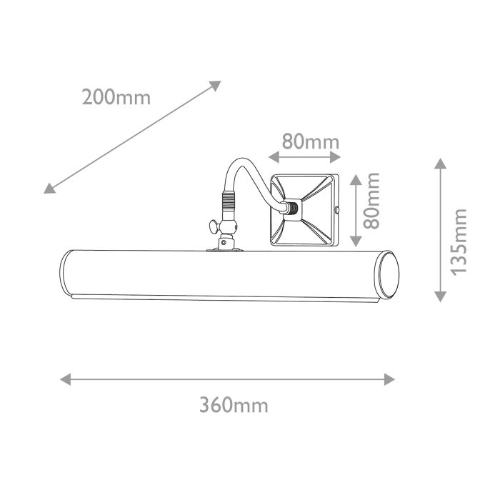 Picture Light 2 Light Large - Brushed Brass