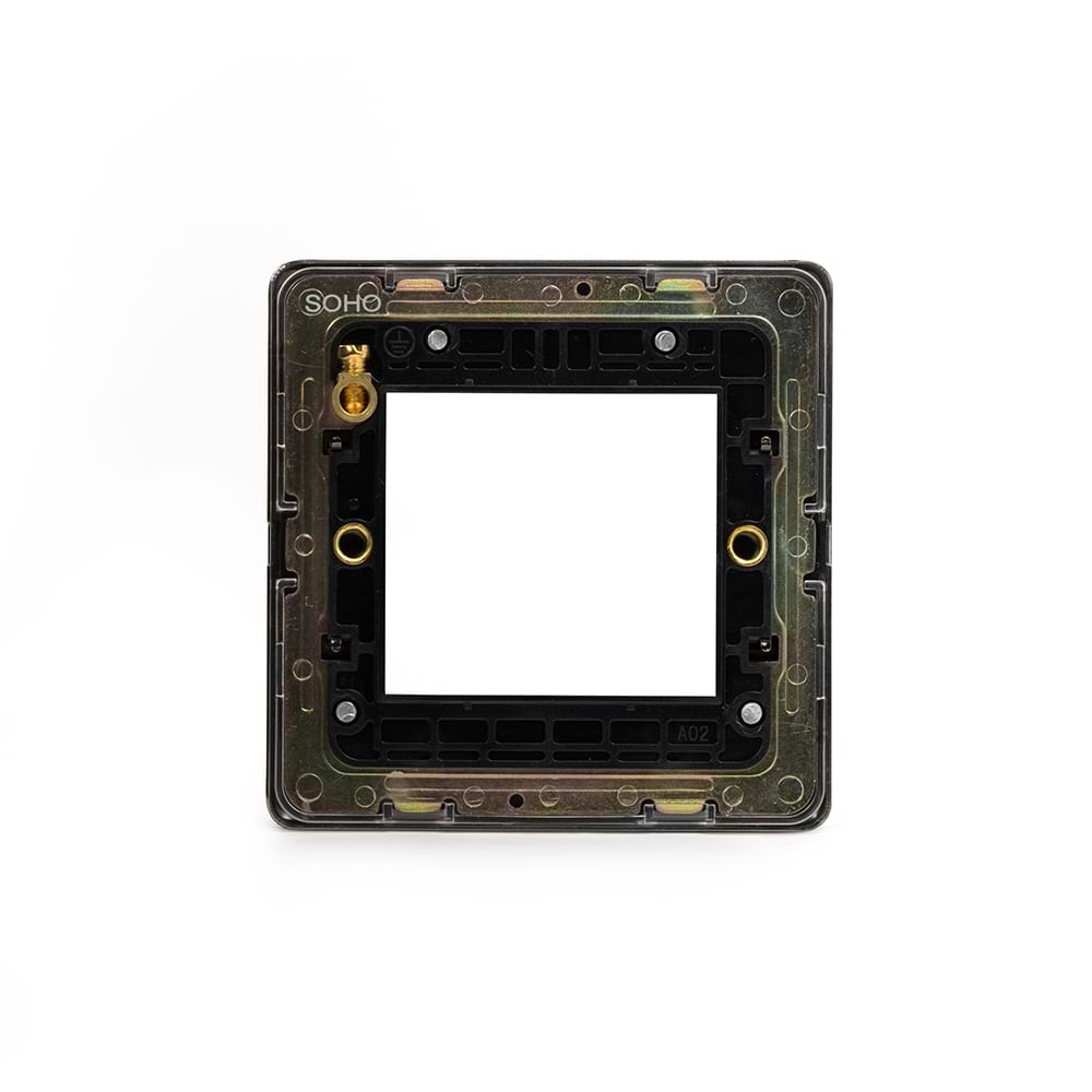 The Camden Collection Matt Black 2 x25mm EM-Euro Module Faceplate