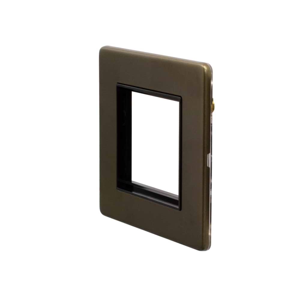The Eton Collection Bronze 2 x25mm EM-Euro Module Faceplate
