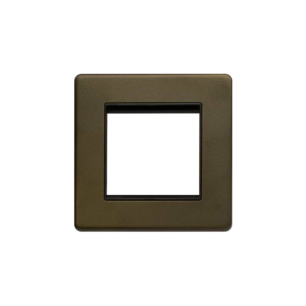The Eton Collection Bronze 2 x25mm EM-Euro Module Faceplate