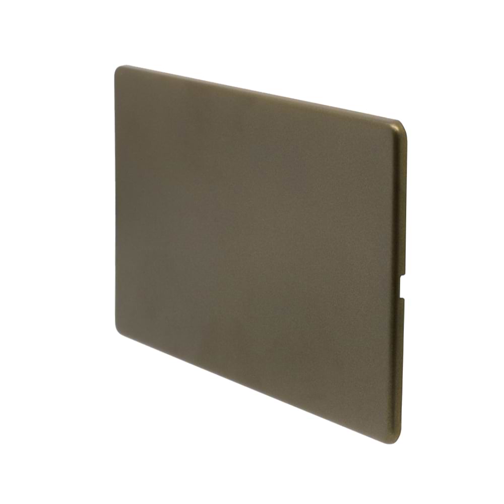 The Eton Collection Bronze 2 Gang Blanking Plate Screwless