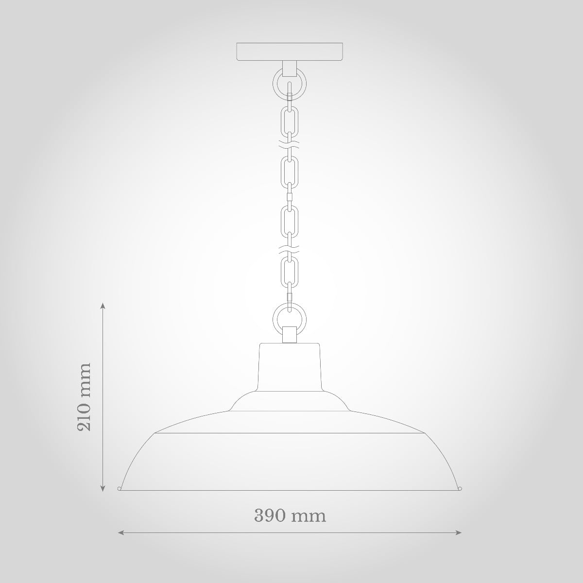 Portland Reclaimed Style Pendant Light in Matt Black