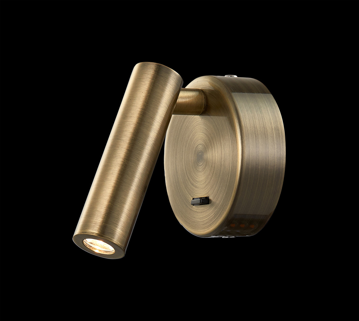 Prea Wall/Reading Light, 3W LED, 3000K, 210lm, Switched, Antique Brass, 3yrs Warranty by Mantra