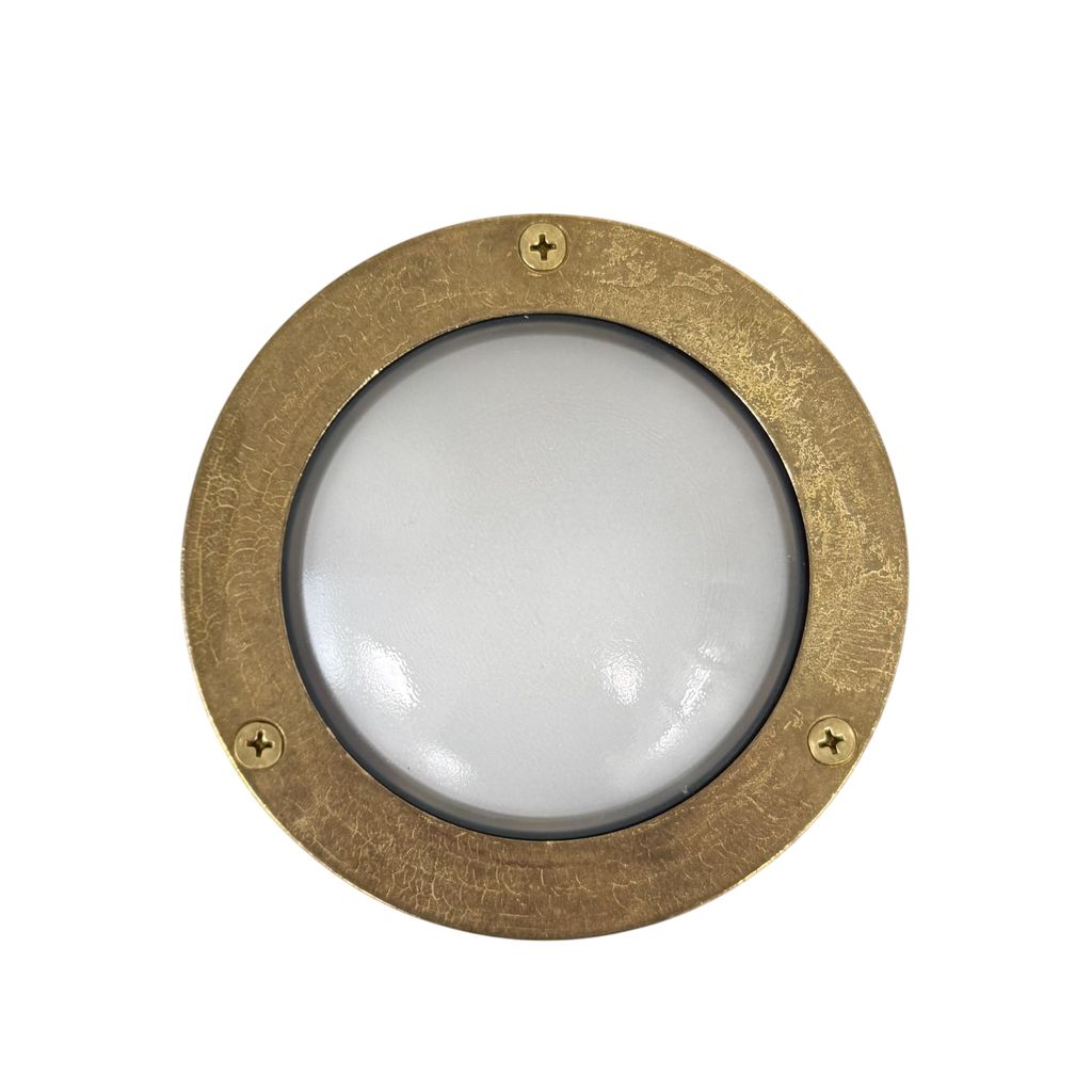 Compact Mini Circular Bulkhead Plain (Raw Brass)