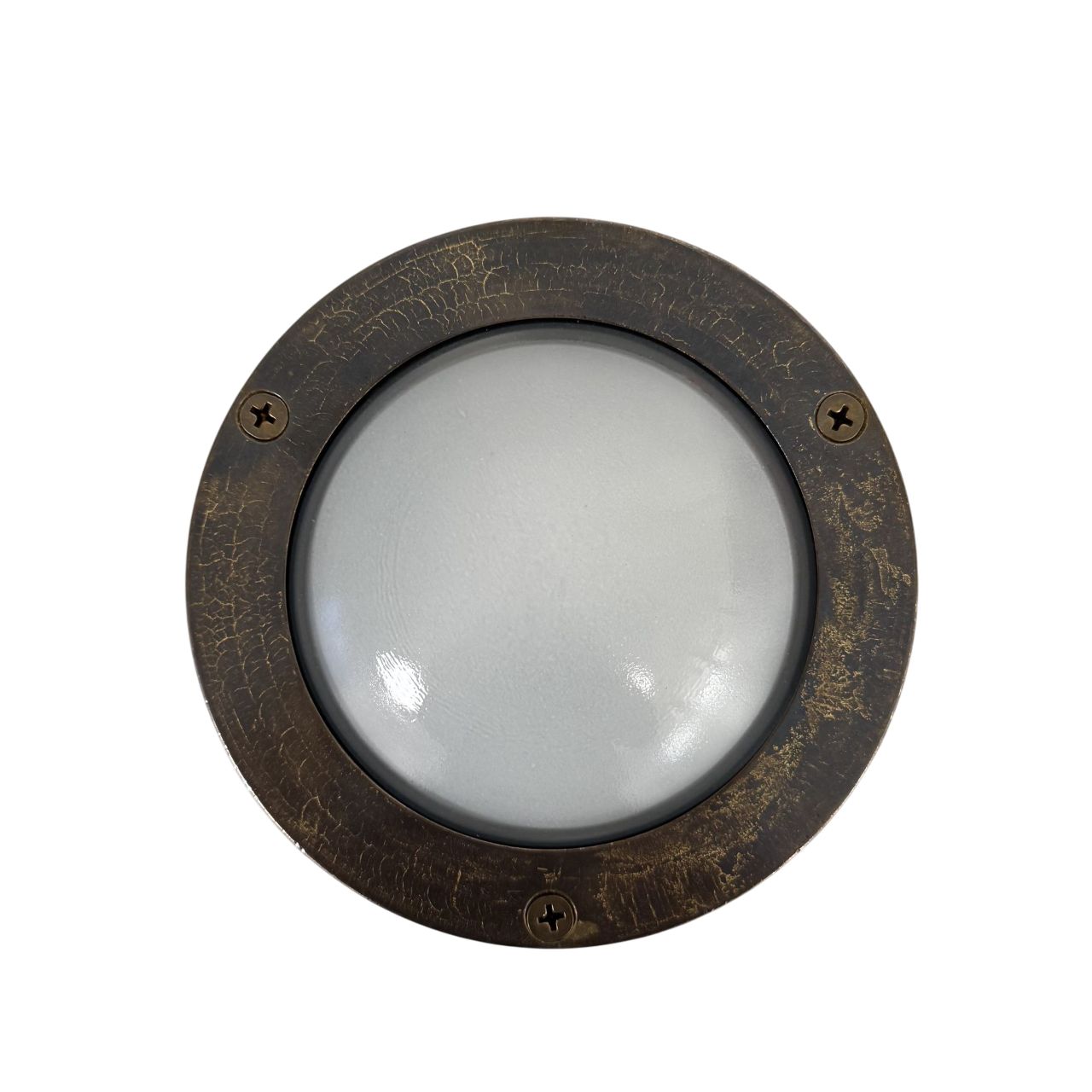 Compact Mini Circular Bulkhead Plain (Antique Brass)