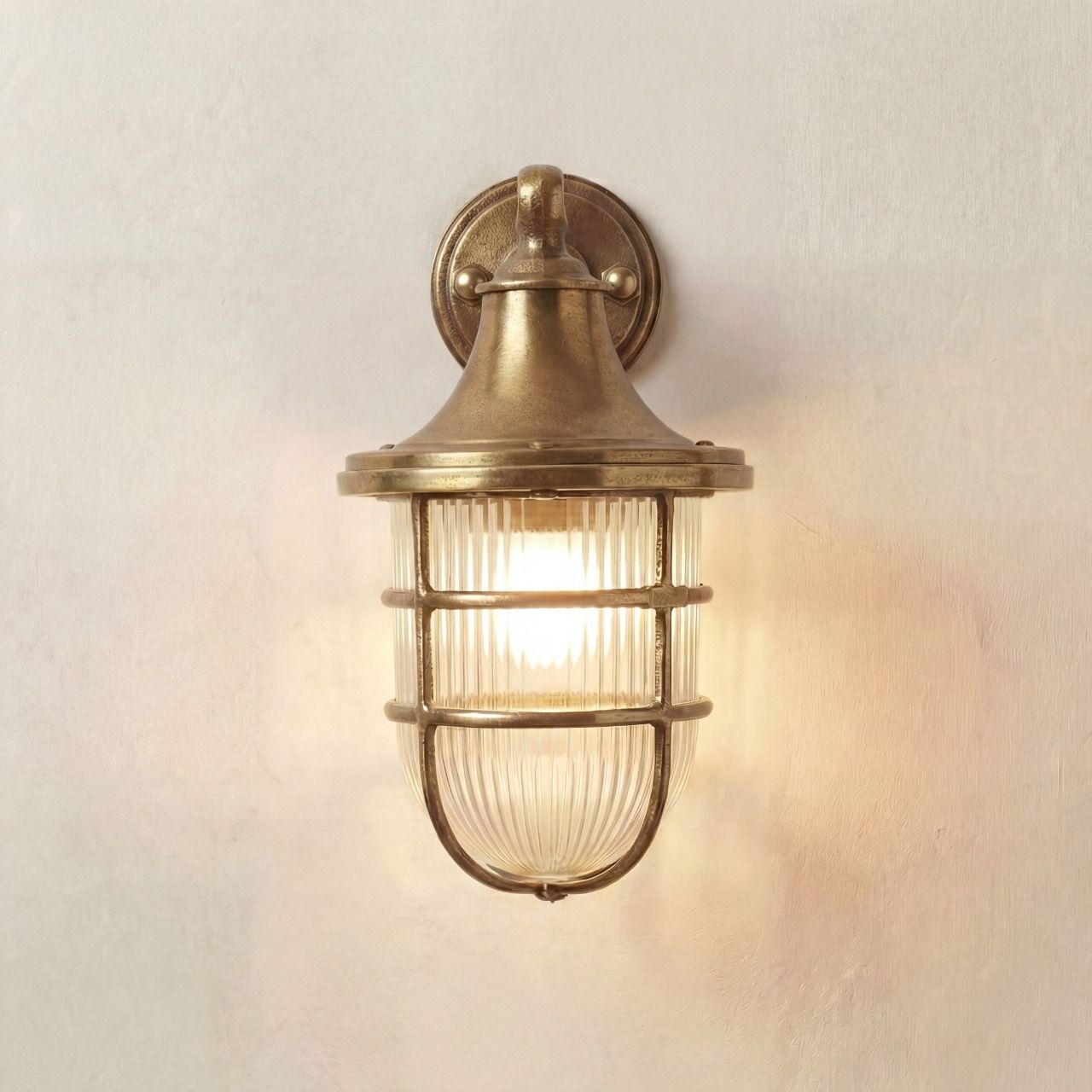 Large Wall Lantern (Raw Brass)