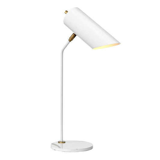 Quinto 1 Light Table Lamp – White Aged Brass