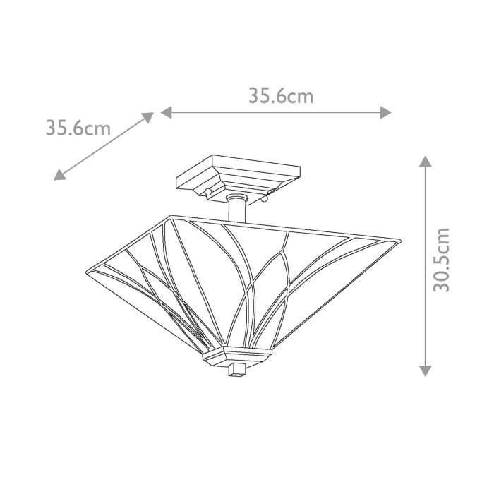 Asheville 2 Light Semi-Flush - Valiant Bronze