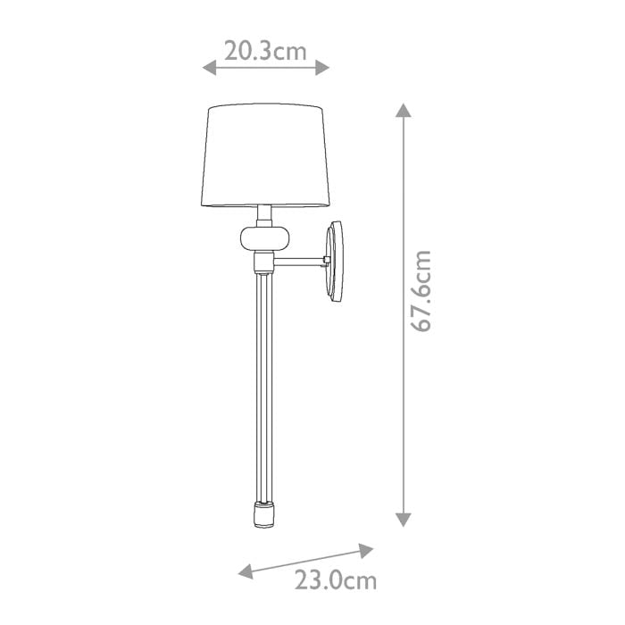 Barbour 1 Light Wall Light - Weathered Brass