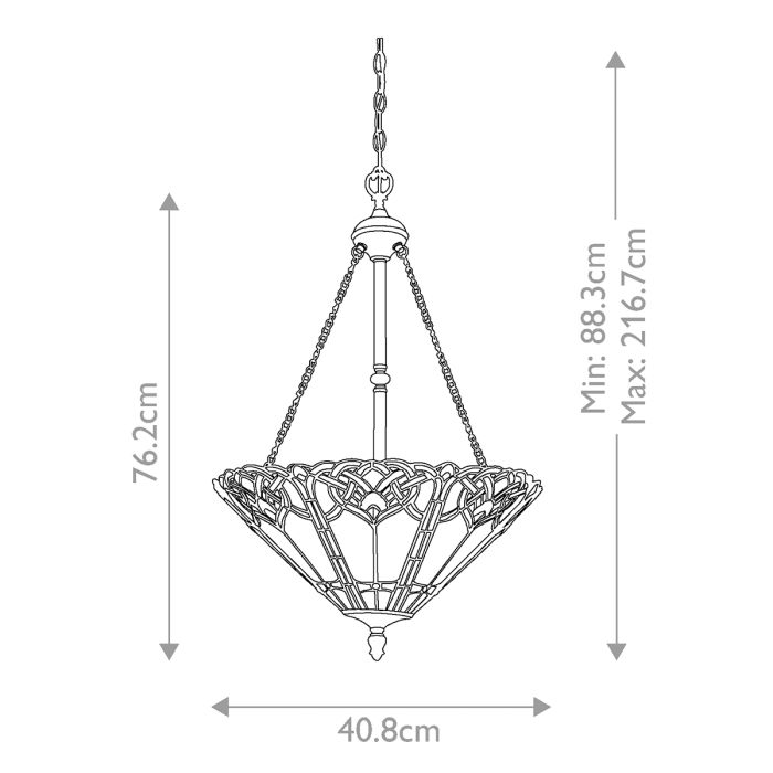 Cambridge 3 Light Pendant - Vintage Bronze