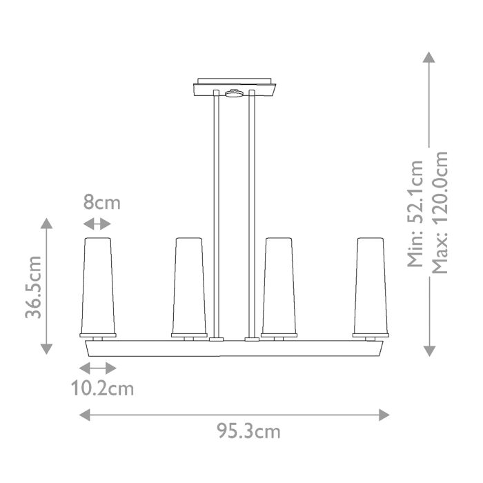Chelsea Loft 4 Light Pendant - Brushed Nickel