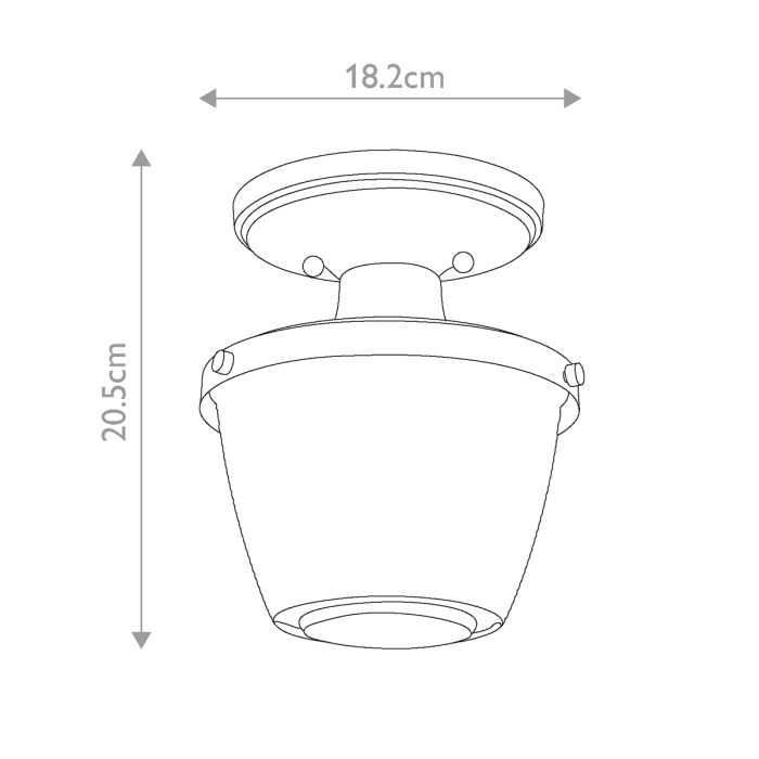 Dublin 1 Light Semi-Flush - Polished Chrome