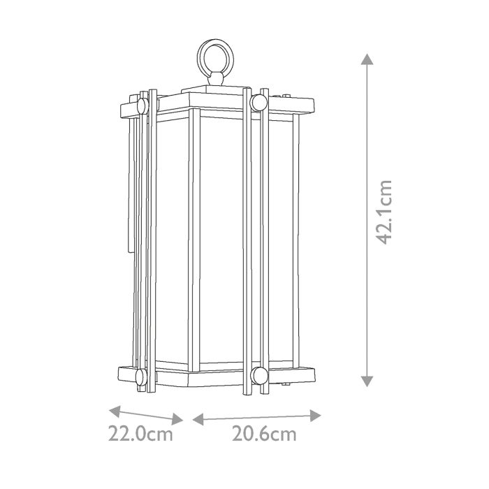 Goldenrod 1 Light Medium Wall Lantern - Western Bronze