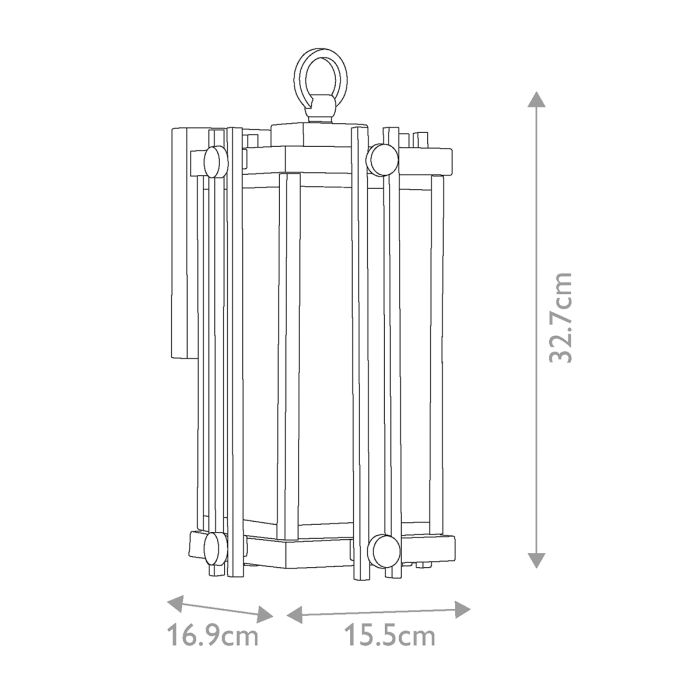 Goldenrod 1 Light Small Wall Lantern - Western Bronze