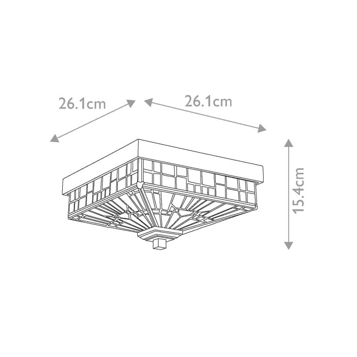 Inglenook 2 Light Outdoor Flush - Valiant Bronze