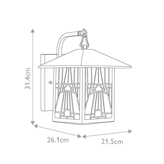 Inglenook 1 Light Outdoor Medium Wall Lantern - Valiant Bronze