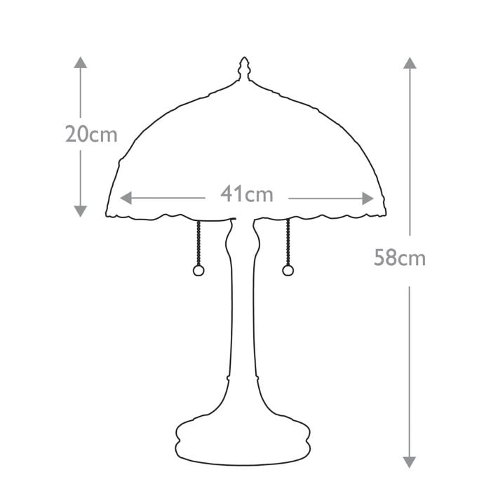 Larissa 2 Light Table Lamp - Vintage Bronze