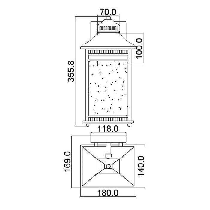 Livingston 2 Light Medium Wall Lantern - Imperial Bronze