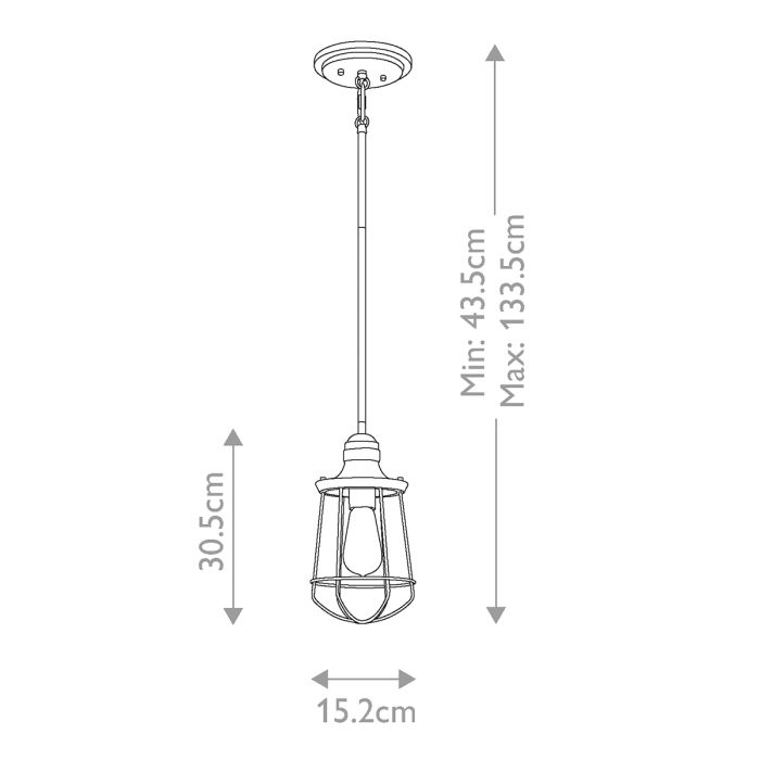 Marine 1 Light Mini Pendant - interior - Western Bronze