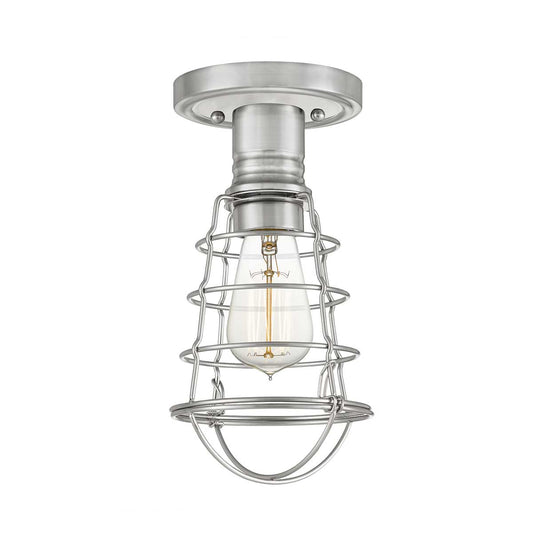 Mixon 1 Light Semi-flush Mount – Brushed Nickel