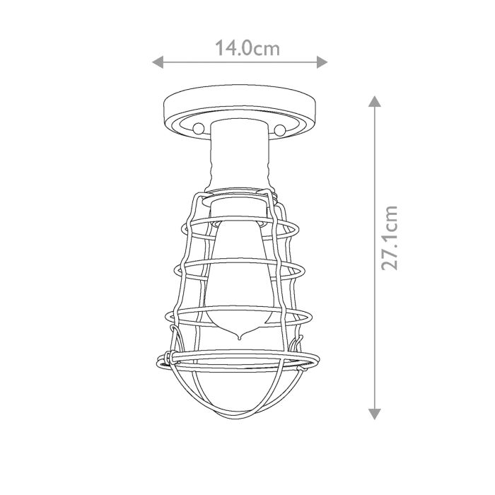 Mixon 1 Light Semi-Flush - Polished Chrome