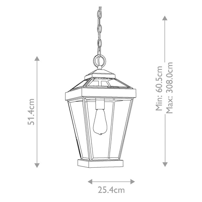 Ravine Large Chain Lantern - Western Bronze