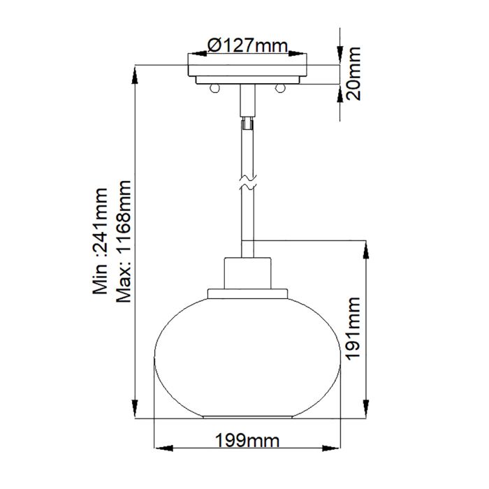 Trilogy 1 Light Pendant - Old Bronze