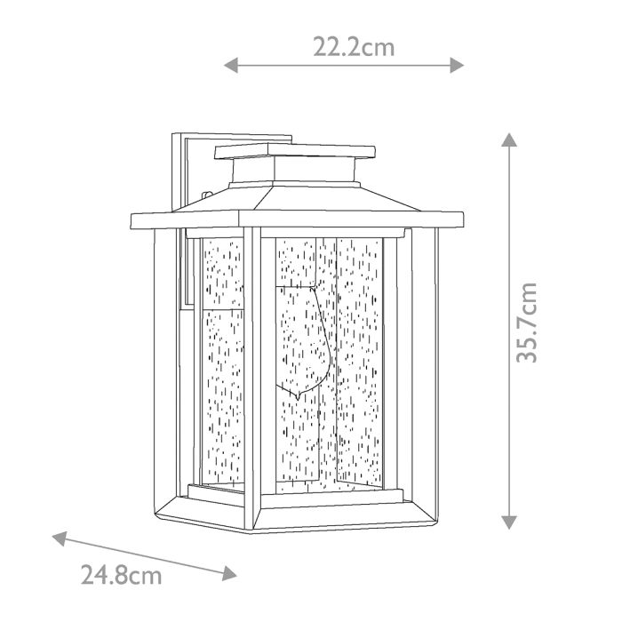 Wakefield 1 Wall Lantern - Medium - Earth Black