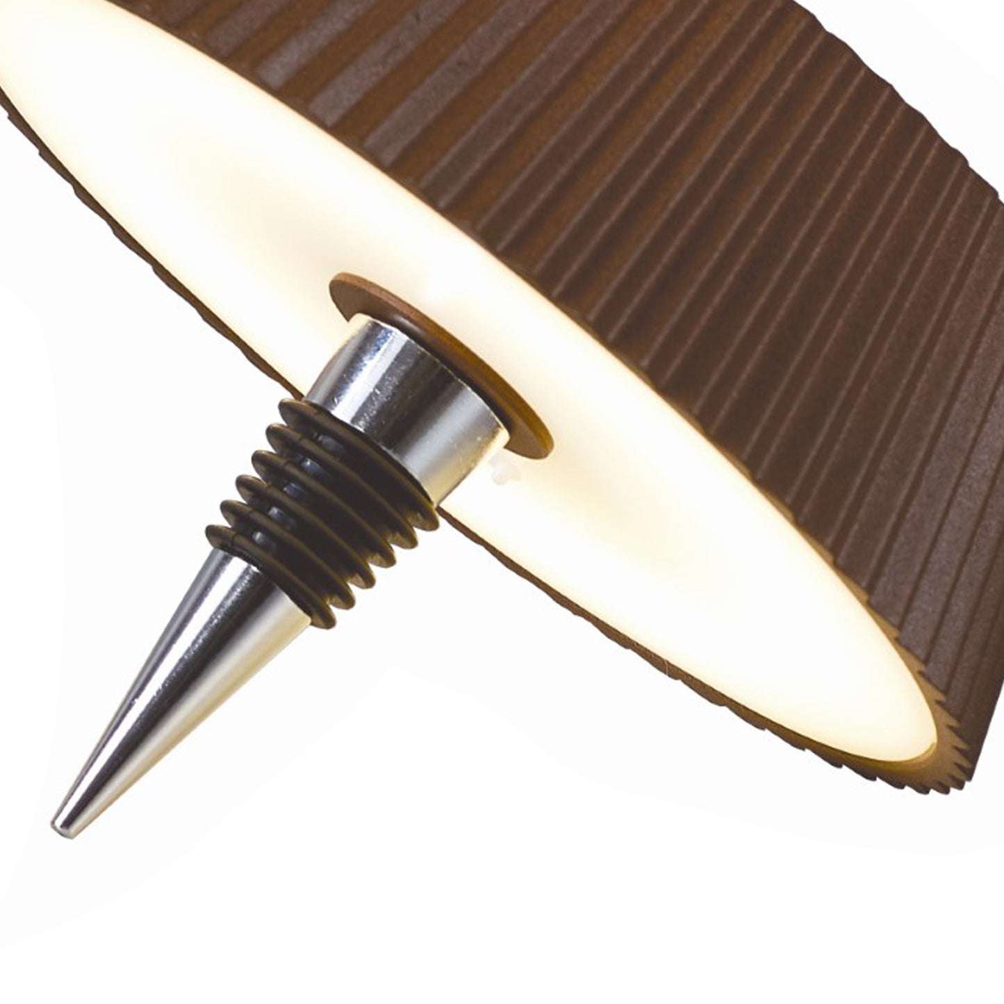 Relax Battery Operated Table Lamp For Bottle, 2W LED, 3000K, 180lm, IP54, USB Charging Cable Included, Touch Dimmable, Rust Brown, 3yrs Warranty by Mantra