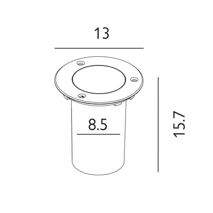 Rena Round 1 Light Inground Light Stainless Steel
