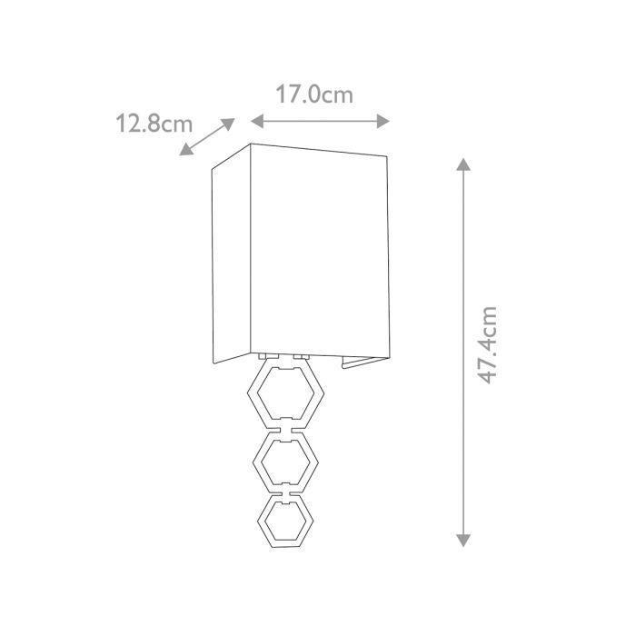 Ria Small 1 Light Wall Light - Aged Brass