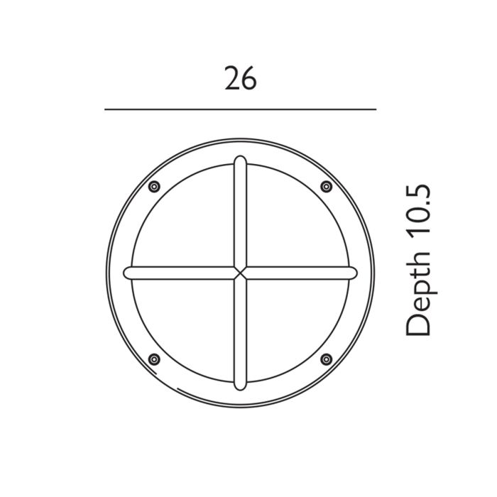 Rondane LED Wall / Ceiling Light - Graphite