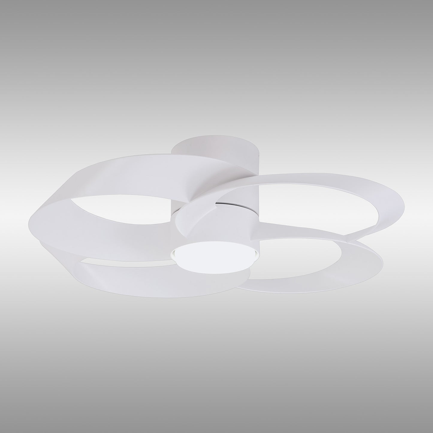 Rose 24W LED Dimmable Ceiling Light With Built-In 25W DC Reversible Fan, Remote Control 2700-5000K, 1800lm, White by Mantra
