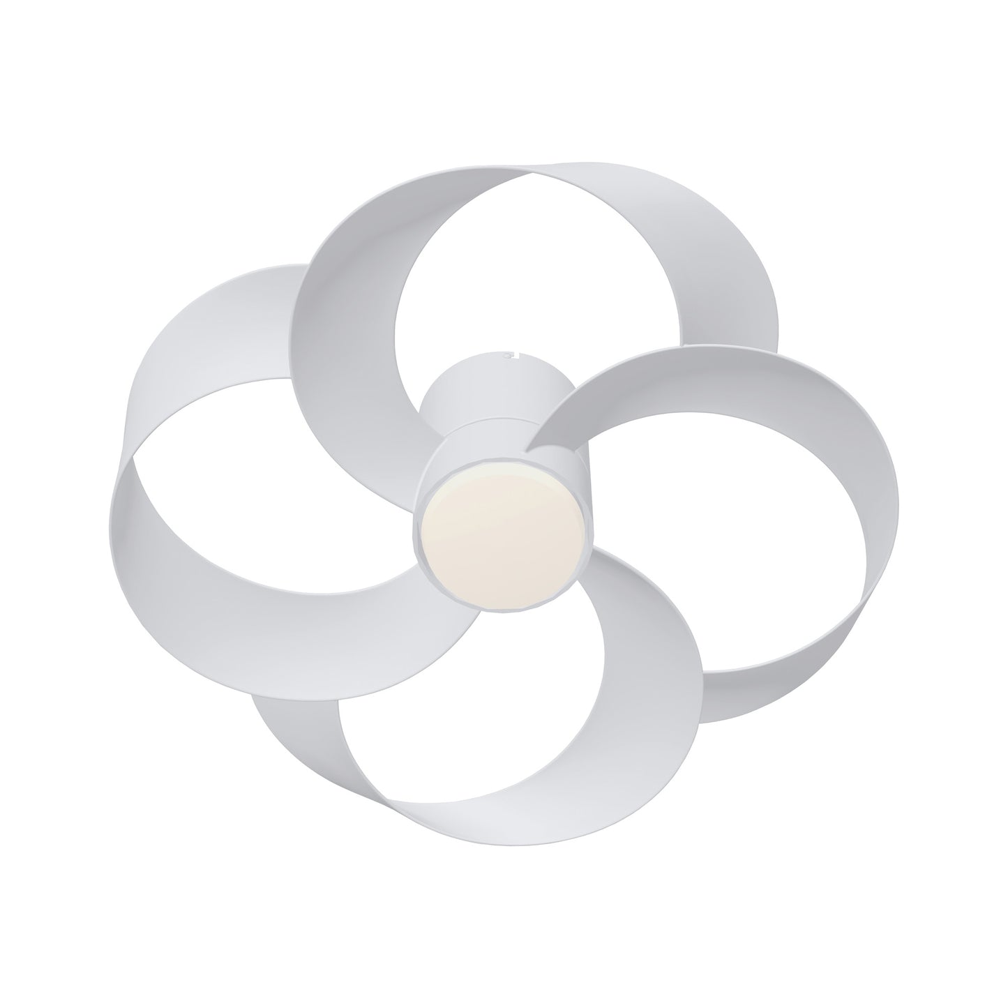 Rose 24W LED Dimmable Ceiling Light With Built-In 25W DC Reversible Fan, Remote Control 2700-5000K, 1800lm, White by Mantra
