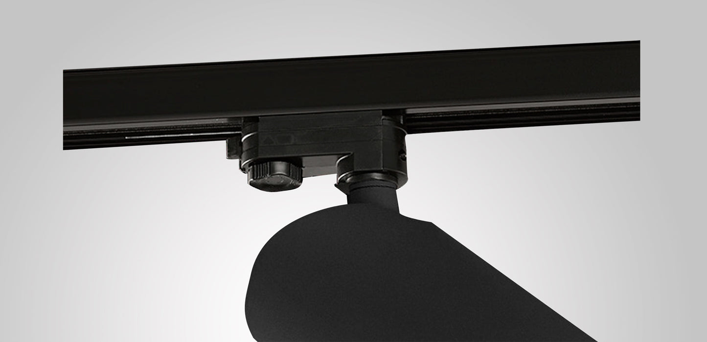 Sal 1 Light 3 Circuit Track Light GU10, Matt Black by Mantra