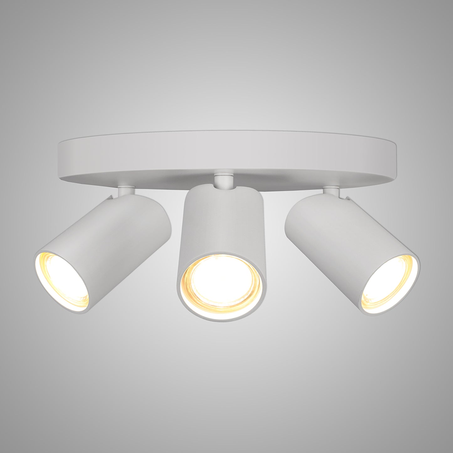 Sal Round 3 Light Spotlight GU10, Matt White by Mantra
