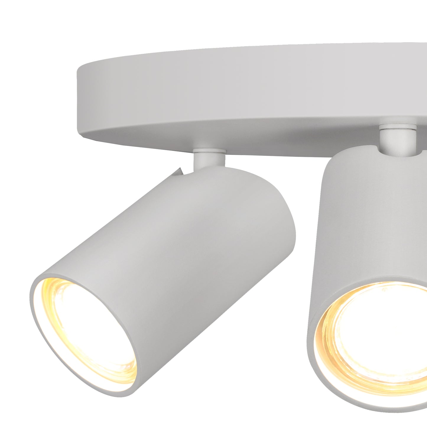 Sal Round 3 Light Spotlight GU10, Matt White by Mantra