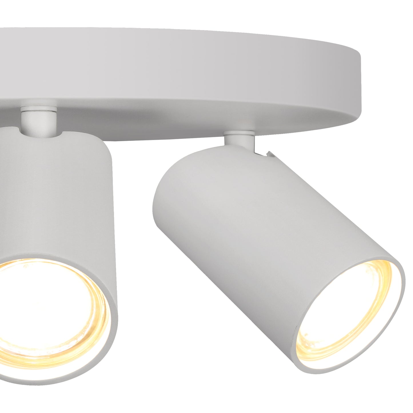 Sal Round 3 Light Spotlight GU10, Matt White by Mantra
