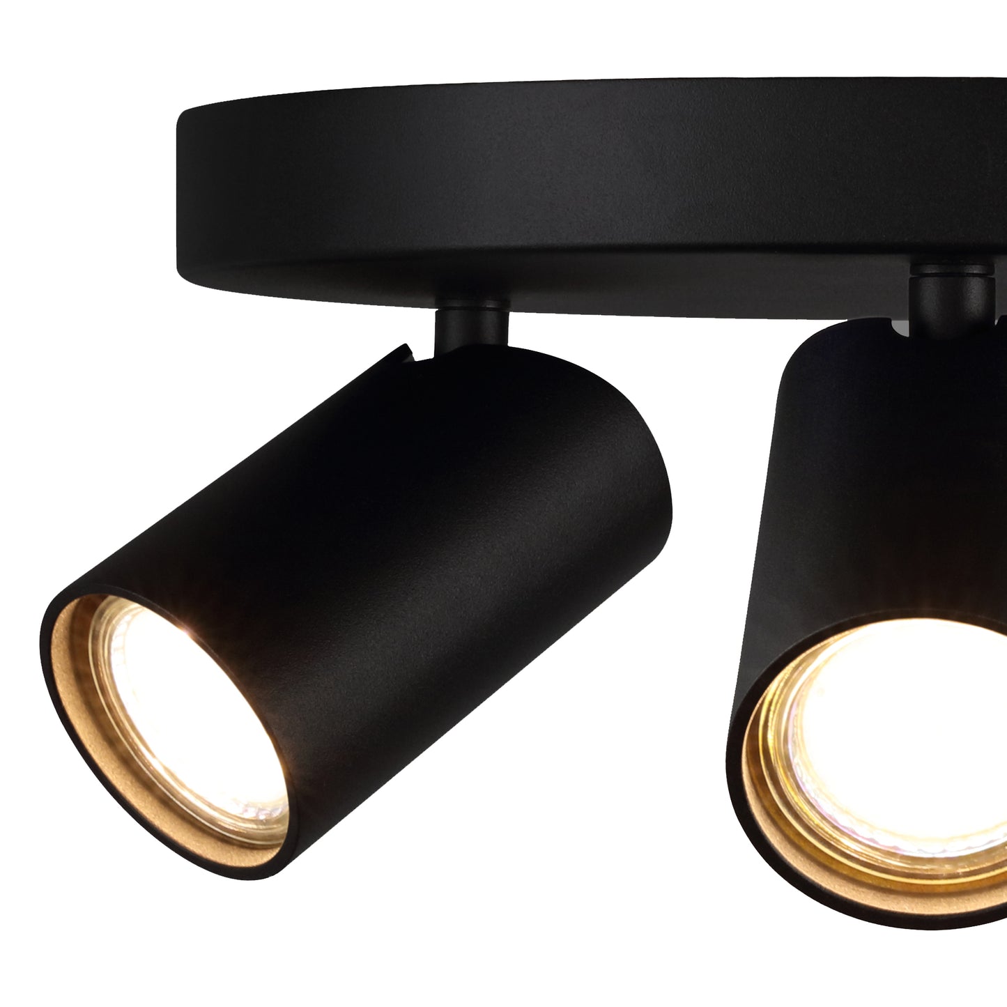 Sal Round 3 Light Spotlight GU10, Matt Black by Mantra
