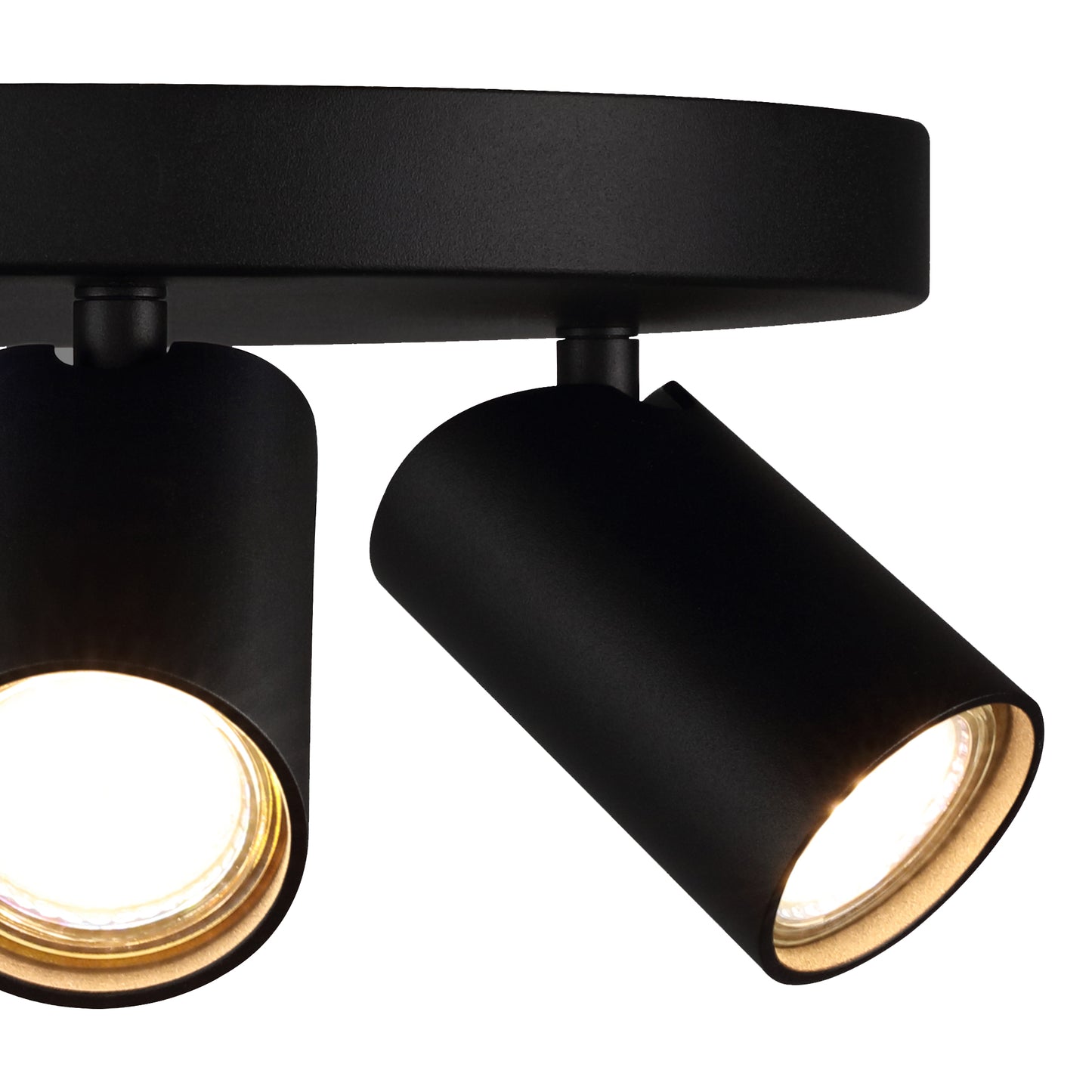 Sal Round 3 Light Spotlight GU10, Matt Black by Mantra