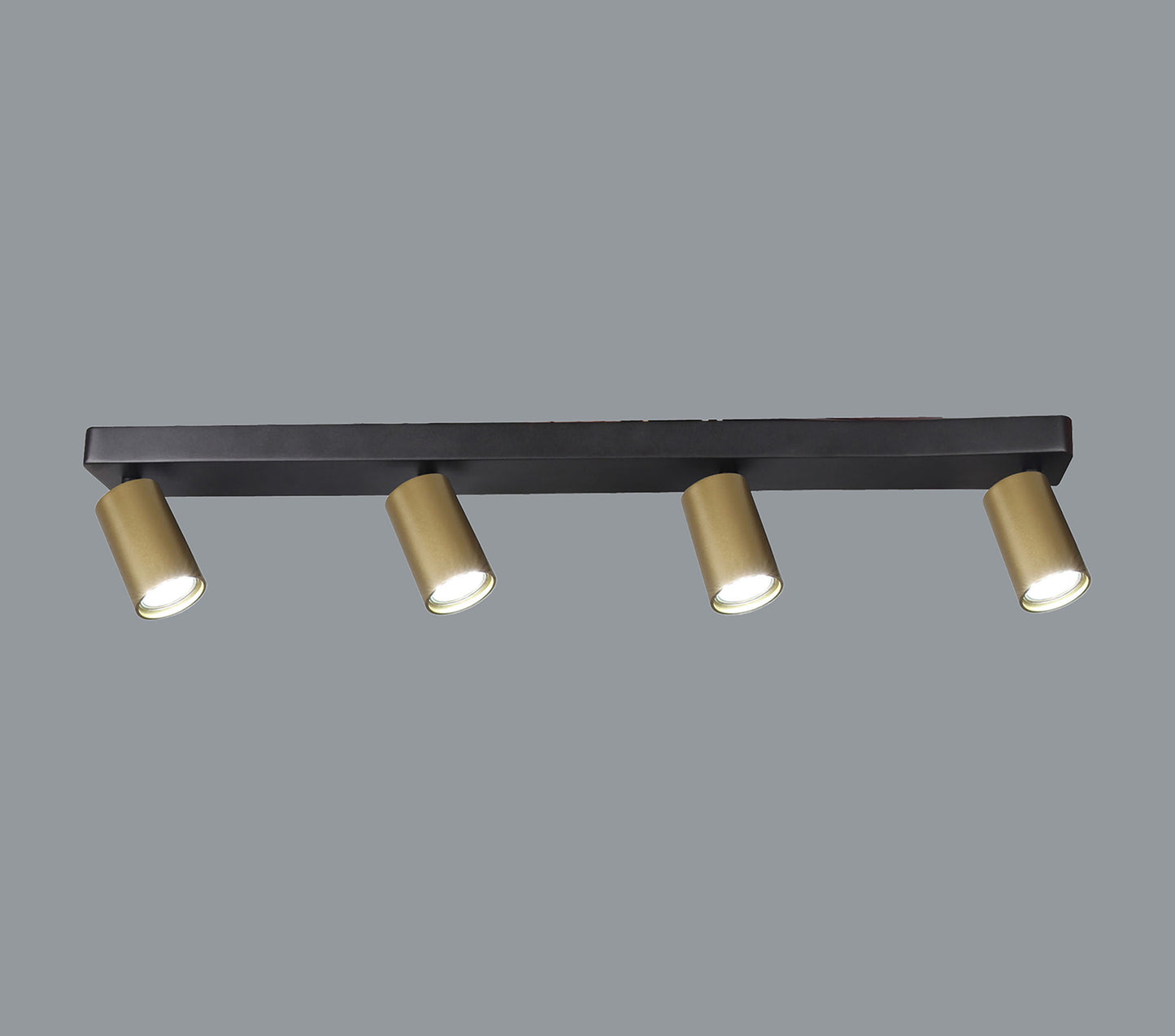 Sal Linear 4 Light Spotlight GU10, Satin Gold/Matt Black by Mantra