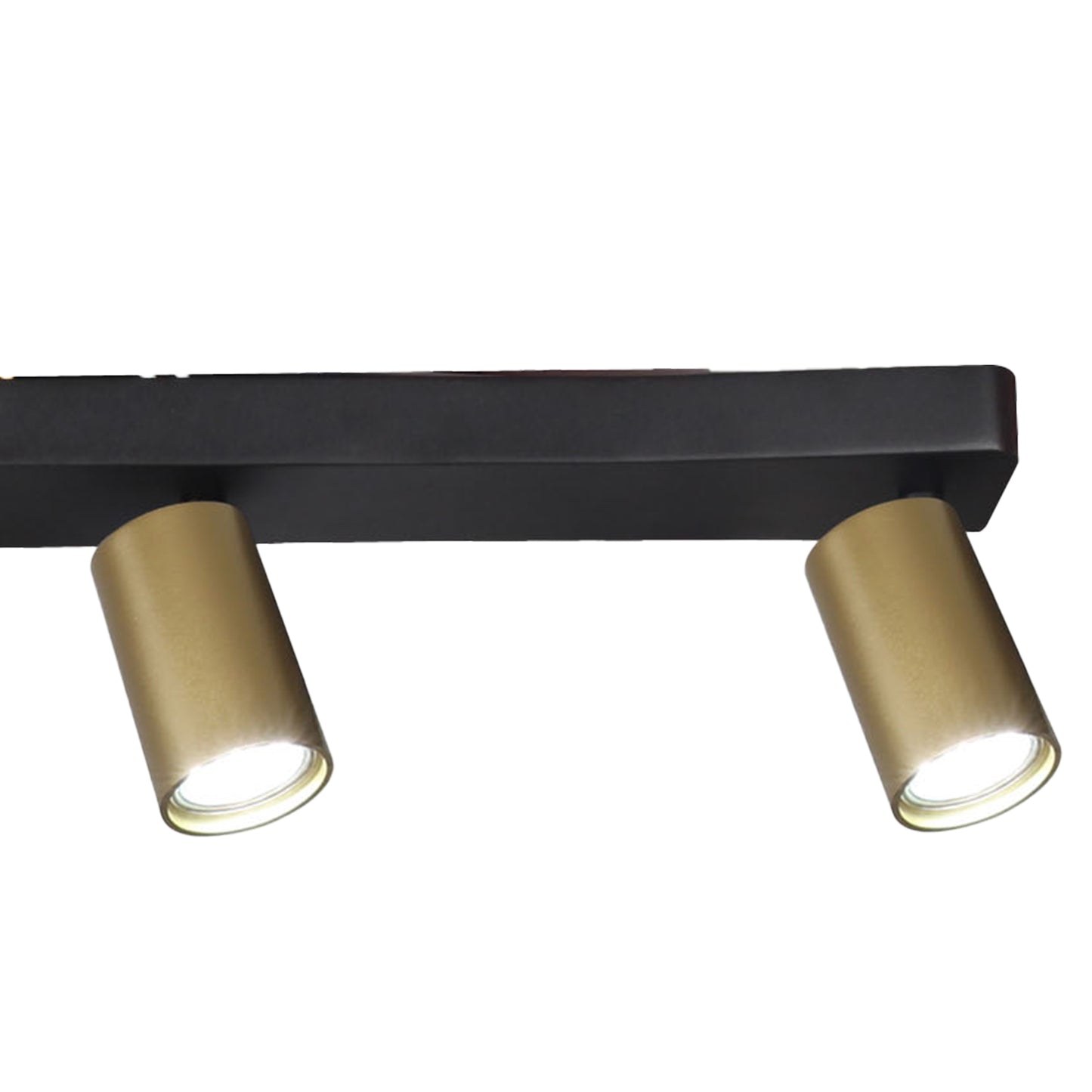 Sal Linear 4 Light Spotlight GU10, Satin Gold/Matt Black by Mantra