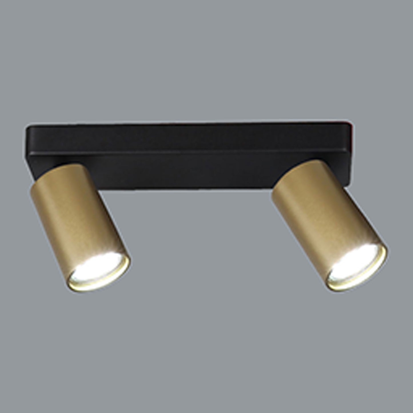Sal Linear 2 Light Spotlight GU10, Satin Gold/Matt Black by Mantra