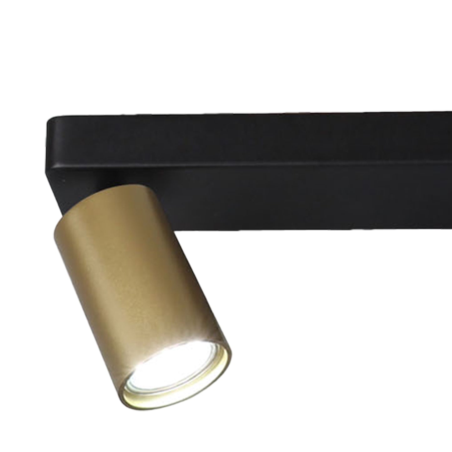 Sal Linear 2 Light Spotlight GU10, Satin Gold/Matt Black by Mantra